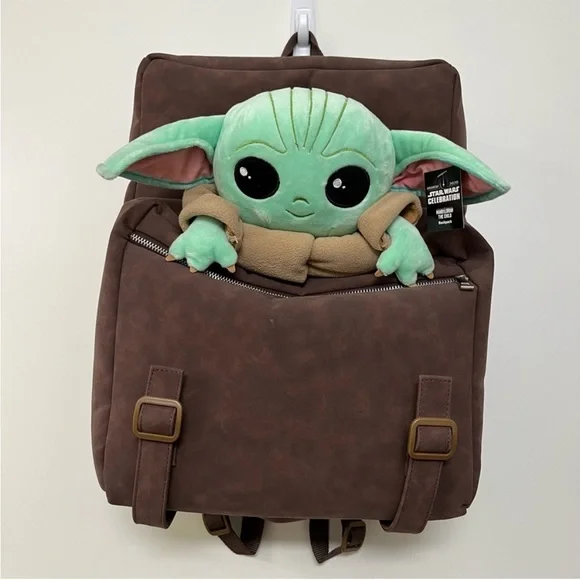 Rare Star Wars BABY YODA ?❤️ Celebration Mandalorian The Child Backpack NWT ! 167507642658224.jpeg main image 4